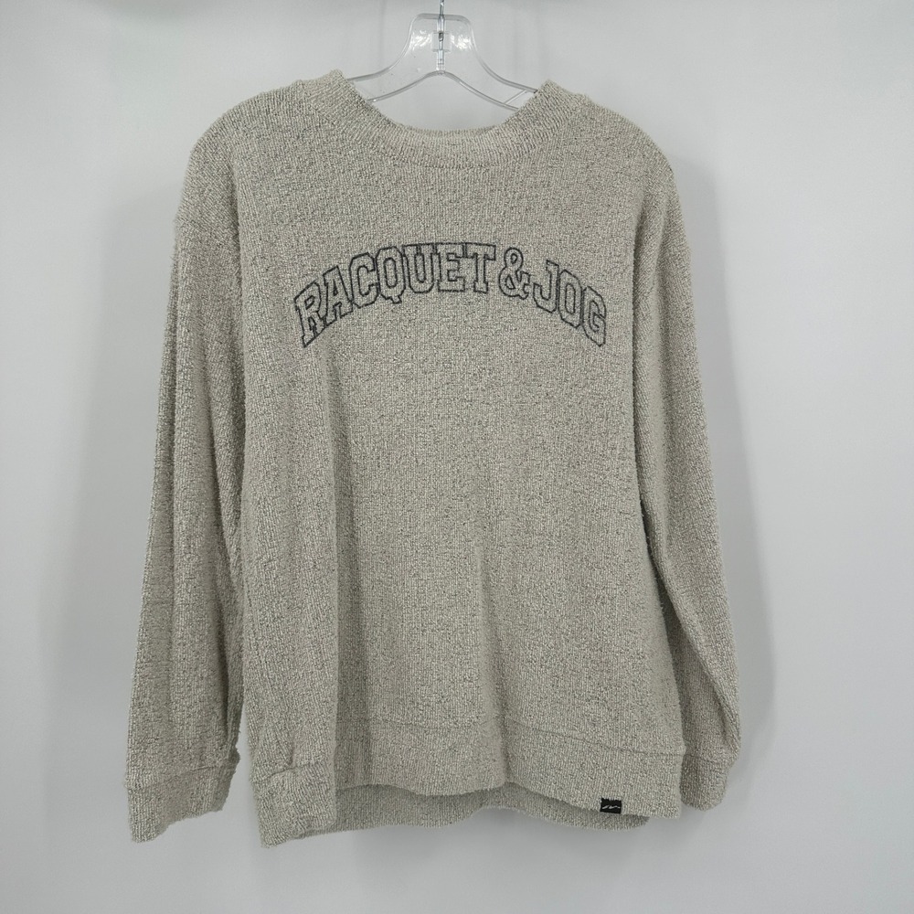 Techstyles Womens Oversized Sweater Size S Minimalist Tennis‎ Club Cozy Varsity